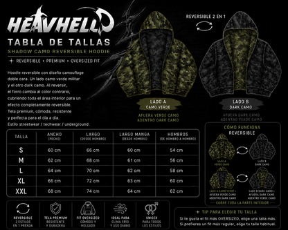 HEAVHELL SHADOW CAMO REVERSIBLE HOODIE