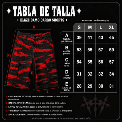 BLAZE CAMO CARGO SHORTS